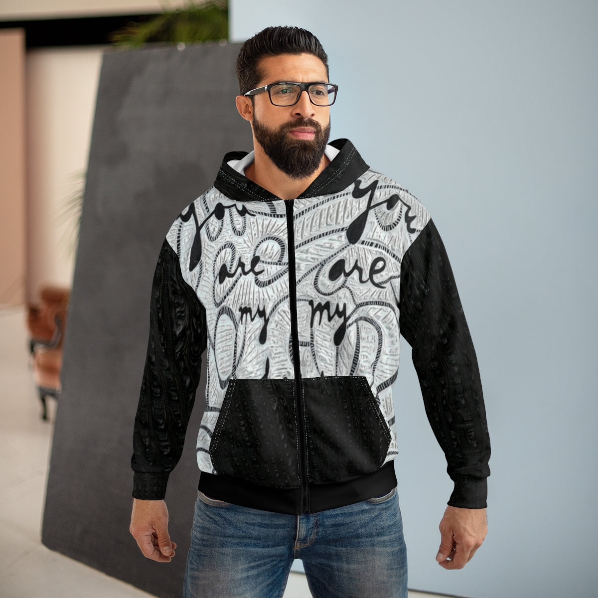 Jane Mani - Unisex Zip Hoodie (AOP)