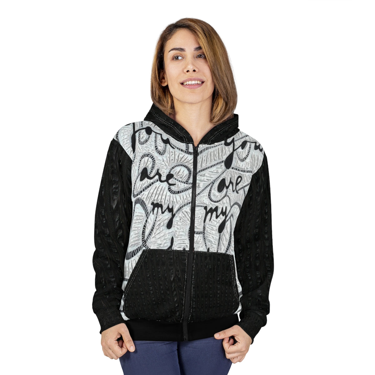Jane Mani - Unisex Zip Hoodie (AOP)